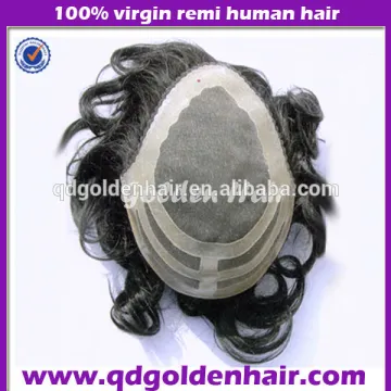 Golden Hair Popular Full Lace Hair Piece Toupee For Black Men