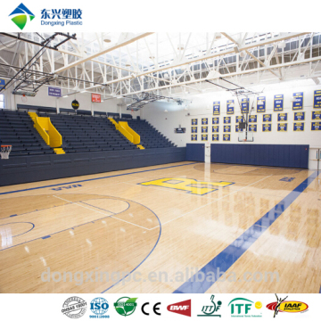 Indoor vinyl synthetic basketball court flooring