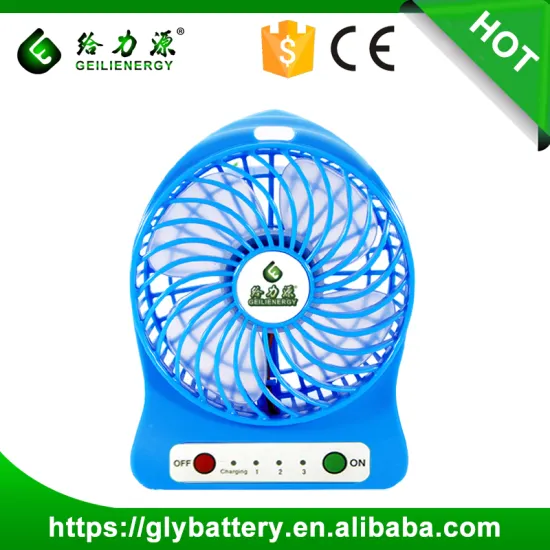 Geilienergy Factory Price Portable USB Rechargeable Mini Fan With LED Light
