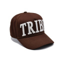 5 Panel Brown Applique bestickte Baseballkappe