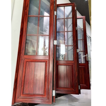 Porta pieghevole esterna moderna - Serie francese in tempo reale Alluminio a doppio vetro di rottura in vetro
