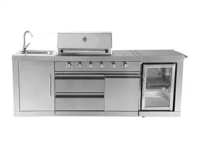 Outdoor Kitchen Island All Stainless Steel Outdoor Kitchen BBQ Island
