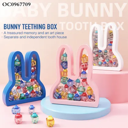 Newborn Baby Supplies Teeth Storage Plastic Box with Stickers