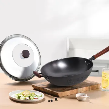 Wholesale Commercial Nonstick Cast Iron Large Wok for Restaurants
