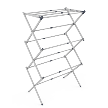 Customized Logo Foldable Laundry Rack - White 74x40x104cm Clothing Organizer