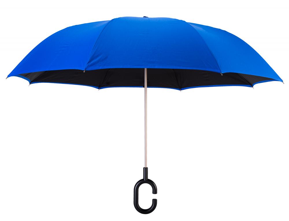 Parapluie droit ouvert double couche inversé