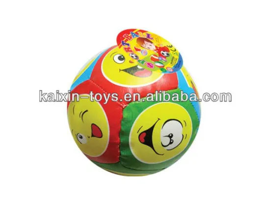 10105494 6 inch Fuzzy Ball , printed with lovey face