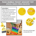 Empurrar pop bolha fidget sensory brinquedo apertar brinquedos