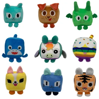 OEM Stuffed Toys: Cute Square-Shaped Cat Plush for Children