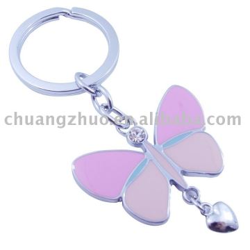 Fashion 2D Metal Butterfly Key Holder