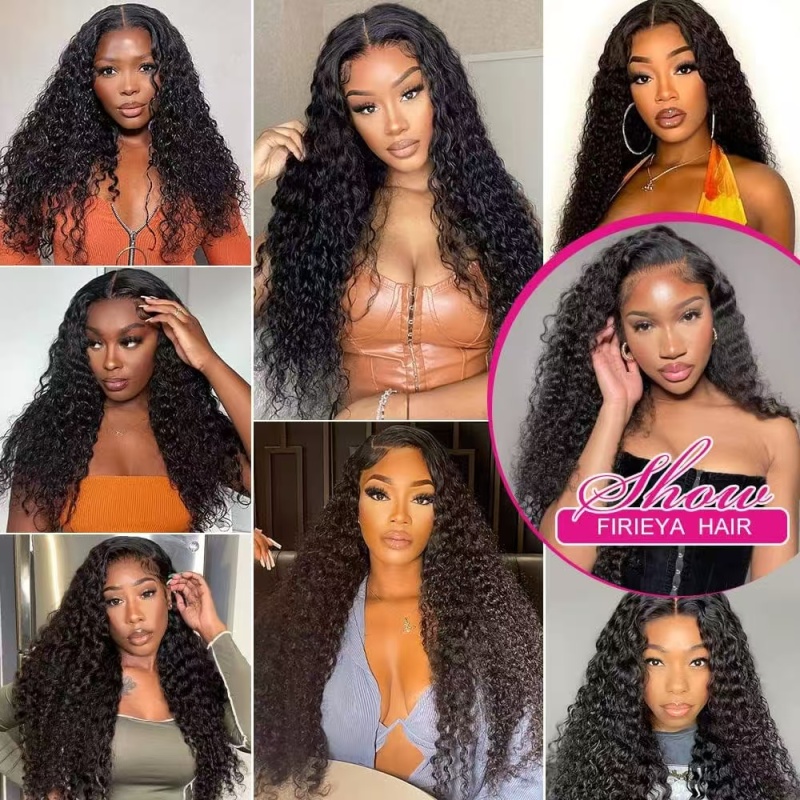 18 Inch 4×4 HD Lace Closure Deep Wave Wig 180% Density Glueless