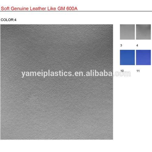 Soft Genuine Leather Like GM 600A PVC shoe leather for football boots and sport shoes