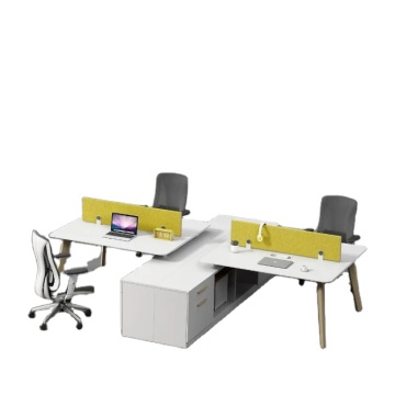 L Shape Modern Office Desk for H13 Staff