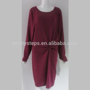 Pretty steps 2015 female dresses for winter ladies long sleeve red evening dress