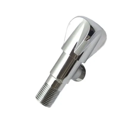 Full chrome water diverter adapter valve for bathroom