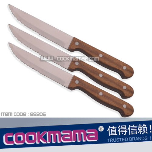 high quality wood handle steak knife