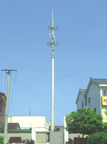 Steel Tube Mast Galvanized Telecommunication Tower