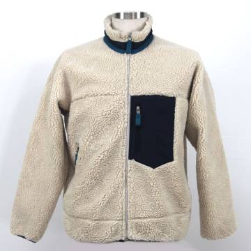 Aangepaste logo -fabriek: Trendy Fleece Jacket &amp; Sharpa Coat Factory voor heren