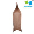 zip top custom printed biodegradable kraft paper bag