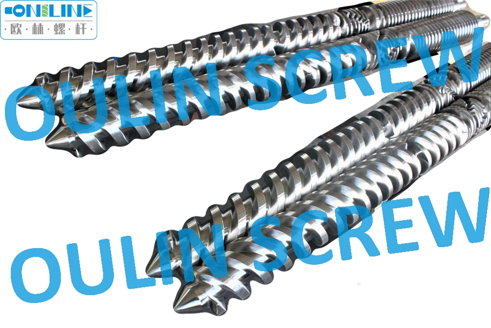 Bimetal 80/156 Twin Conical Screw and Barrel for WPC Extrusion