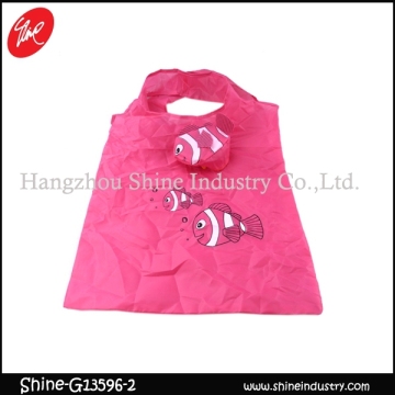 cheap shopping bag/fash shape canvas bag/magenta purse