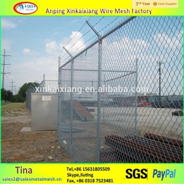 Factory 50mm 60mm 70mm galvanized chain link fence top barbed wire