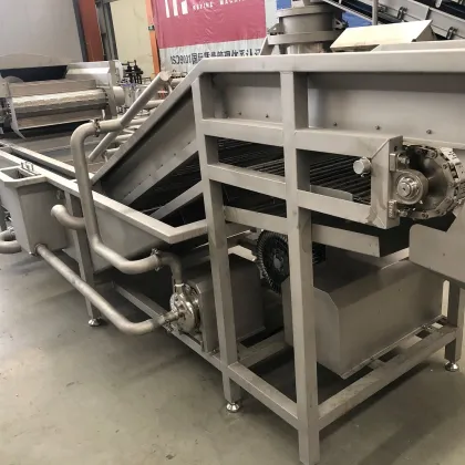 Apple washing and drying line