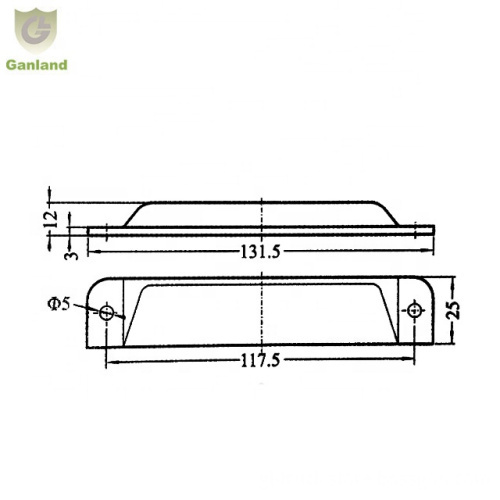 Plastic End Cap for E Track Rail with Install Holes - GL-19115-1