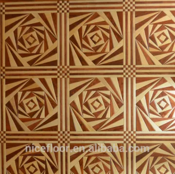 Layered solid wood parquet flooring N2028 PEAR FLOWER MAPLE PARQUET FLOOR OAK