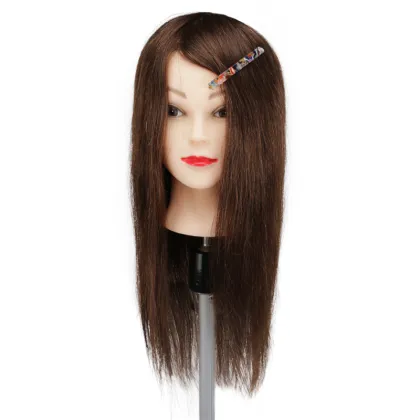 Beauty School student learn Equipments Silky Straight 100% Human Hair Mannequin Training Head
