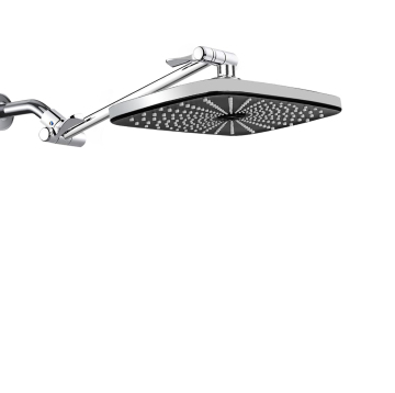 Rainfall Stainless Steel Shower Head with Extension Arm - Chrome