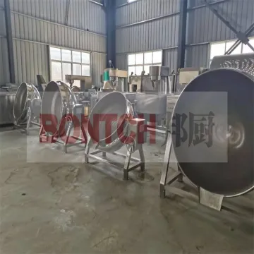 Manual steam heating jacketed cooking kettle pot