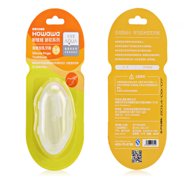 Cepillo de dientes de silicona infantil de seguridad para los dedos