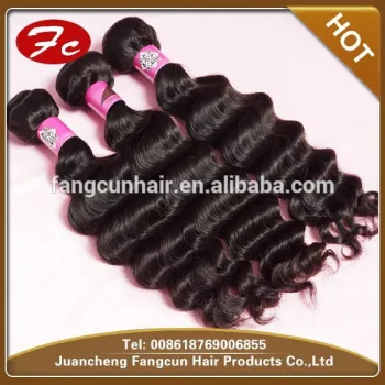 Grade 5a virgin Indian loose deep wave human hair weft