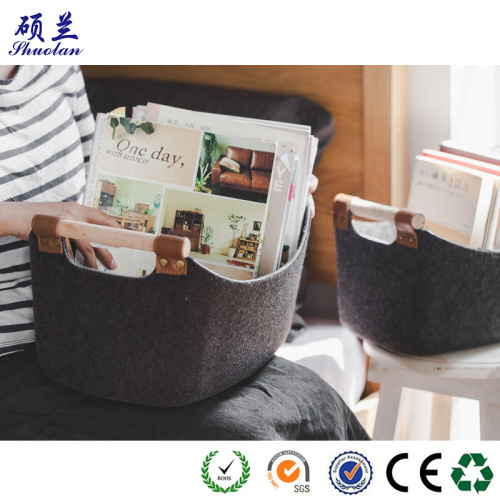Hot sale 100% polyester felt storage bag basket