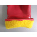 Red pvc cashmere cold-proof gloves