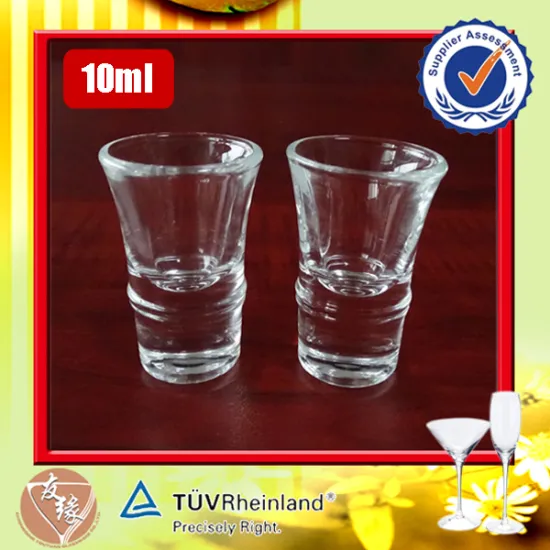 Customized mini size bullet shot glass 10ml