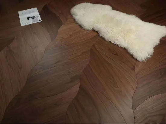 Engineered oak parquet flooring unfinished