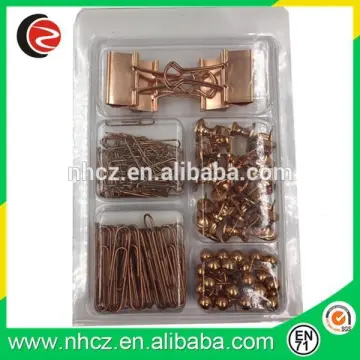 Rose Gold Binder Clips and Paper Clips Office Set