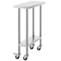 stainless steel dining tables with wheels for homes