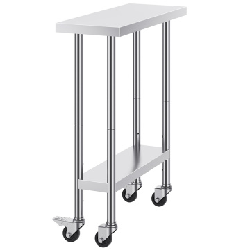 modern stainless steel dining table with casters stainless steel dining tables with wheels for homes Supplier