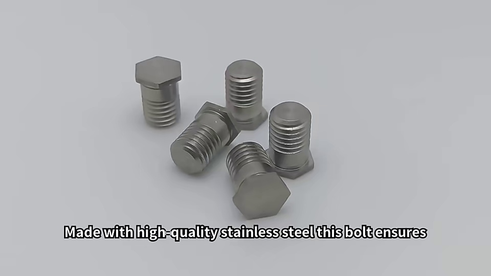 303 stainless steel M7*10 hexagon shaped bolt metric hex head machine screws