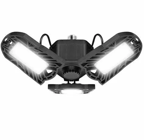 Hot Sale Manufacture Supply triple deformable Led Motion Sensor Garage Light 120V 5000K Adjustable Lights