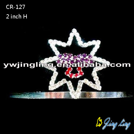 2''Star Custom Pageant Tiaras Crown For Girl