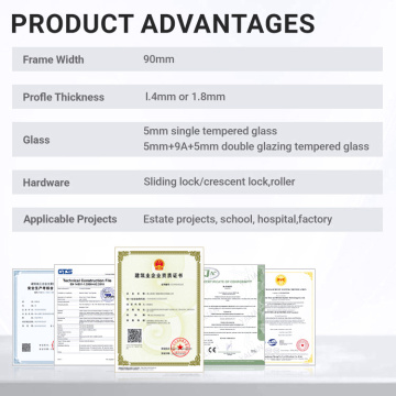 Slide Window Design Aluminum Frame Glass Sliding Window