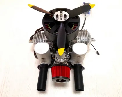 Hybrid Power Generation System: Paramotor, Paragliding Drone with 10 kW Gasoline Engine Generator for UAV