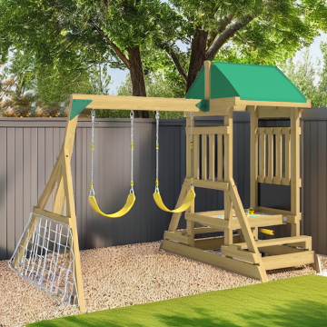 Wooden Swing Sets and Playground Equipment for Backyard Kids' Amusement