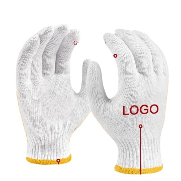 Hot Sale Industrial White Hand Safety Gloves: Premium Cotton Knitted Labor Working Gloves for Work Sports