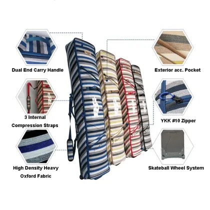 Newest Design Sport Ski Snowboard Padded Bag with Wheels