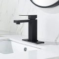 Robinets de salle de bain noirs en cascade en laiton